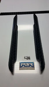 BLACK EZGO Marathon Golf Cart Diamond Plate Rocker Panels & Kick Plate 3 pc - Picture 1 of 12