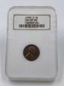 1935 S Lincoln Wheat Cent NGC MS67RD Red - Picture 1 of 4