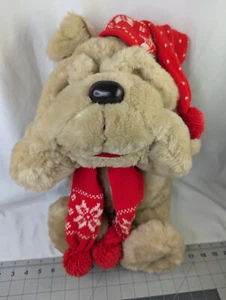 Cappello sciarpa cane peluche cane marrone bersaglio lungo 19 pollici Dayton Hudson peluche - Foto 1 di 15