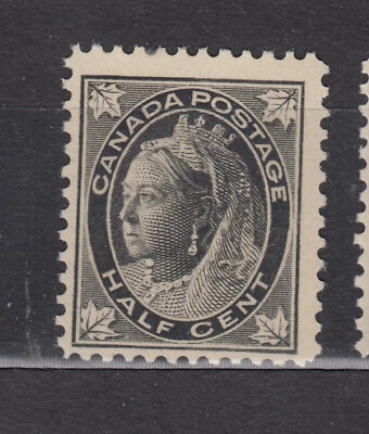 1897-1898 #66 QUEEN VICTORIA 1/2¢ "MAPLE LEAF"  ISSUE F-VF - Image 1 of 2