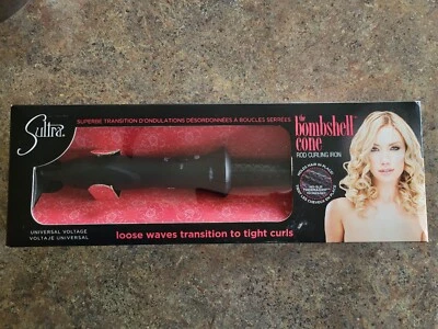 Sultra The Bombshell Cono Rod Rizador Sin Deslizante Agarre Térmico Voltaje Universal Foto 1 de 4