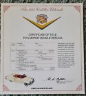 danbury mint 1953 cadillac eldorado 1:16 Certificate Only