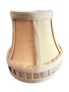 2er Set Glocken Lampenschirme 5”x6” beige Stoff Uno Monteur kleine Slipper - Bild 1 von 6