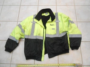 SIZE 2 XL FEDEX BRANDED RIVER CITY HIGH-VISIBILITY WATERPROOF TYPE R JACKET COAT - Picture 1 of 11