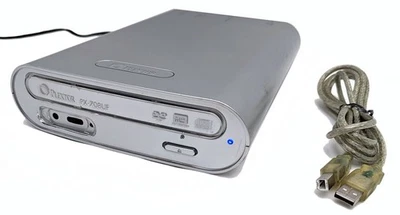 Plextor PX-708UF DVD / CD Rewritable Drive DVD+R/RW Hi-Speed USB w/Cables TESTED - Image 1 of 4