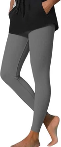 Seamless Leggings für Damen Bauchkontrolle weich High Waist Yogahose grau XL - Bild 1 von 7