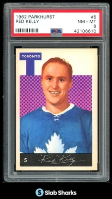 1962 PARKHURST #5 RED KELLY PSA 8 - Image 1 of 4
