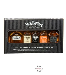 Jack Daniel's Family of Fine Spirits Whiskey-Probierset / 35–45% Vol / 5x 0,05l - Bild 1 von 2
