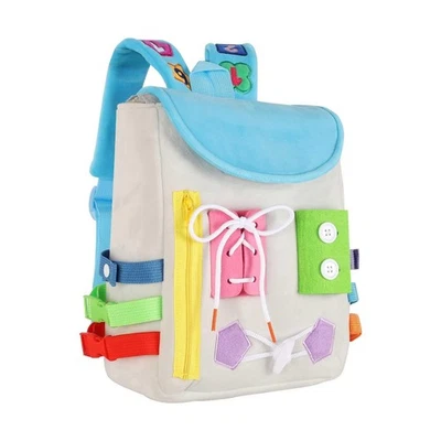 Mochila de tabla ocupada para niños pequeños, juguetes de actividades de aprendizaje para habilidades motoras finas, viajar Foto 1 de 4