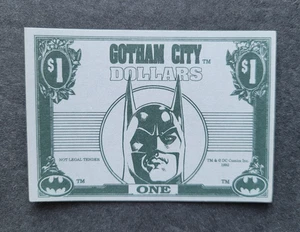 Dólares de Gotham City de Batman Devoluciones tarjetas de $1 a tu elección 1992 marketing dinámico - Imagen 1 de 7