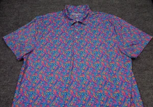 Chubbies Poloshirt Herren 2XL Auffälliges Blumendruck Performance Stretch Golf AOP - Bild 1 von 11