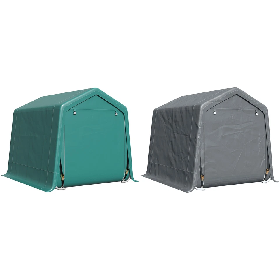 Outsunny Casetta da Giardino e Garage per Auto Moto e Bici in Metallo Tessuto PE - Image 1 of 1