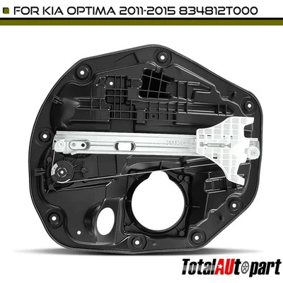 Power Window Regulator w/ Panel & Motor for Kia Optima 2011-2015 Rear Passenger - Image 1 of 4
