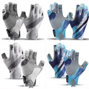 UPF50+ Fishing Gloves UV Sun Protection Gloves Fingerless Gloves for Men Women - Picture 1 of 19