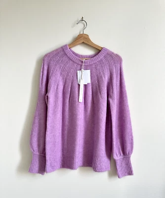 Suéter Caslon feminino rosa tule costela jugo gola redonda tamanho M $109 - Imagem 1 de 4