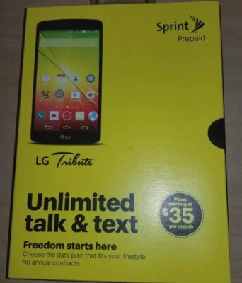 LG Tribute L660P 4GB Black (Sprint) Smartphone BRAND NEW UNOPENED IN SEALED BOX. - Image 1 of 4