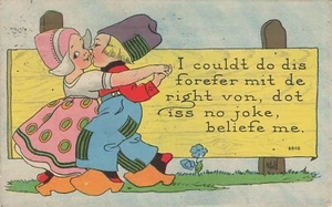 Humor Couldt Do Dis Forefer No Joke Beliefe Me Dutch Postcard Posted - Picture 1 of 2