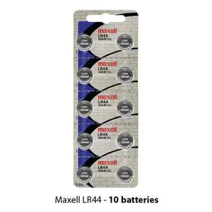 Maxell LR44 Alkaline 1.5 Volt Battery Hologram (10 Batteries) L1154 AG13 A76 - Picture 1 of 1