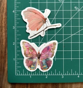 Rosa hübsch süß 🦋 Schmetterling der Schmetterlinge Aufkleber - kostenloser Versand - geplatzt - Bild 1 von 6