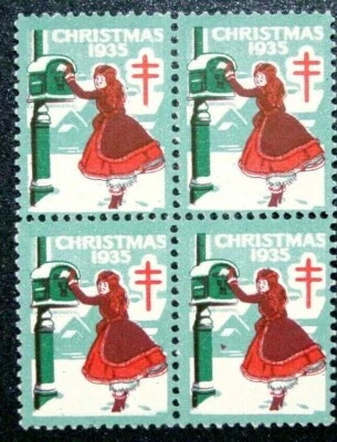 Estados Unidos, 1935 sello de Navidad FREAK, pájaro rojo en la casa, WX76, MNH Foto 1 de 4
