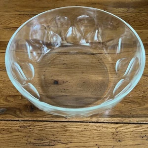 Vintage Schüssel aus geschliffenem Glas 10 Zoll Durchmesser - 4,25 Zoll hoch - 4 Pfund - Bild 1 von 5