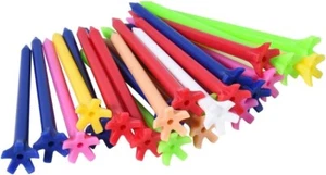 100 Pack Assorted Colors Professional Durable 2 3/4 Inch Plastic Golf Tees Bulk - Picture 1 of 8