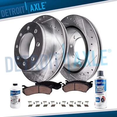 Rotores de disco ranurados perforados traseros pastillas de freno para Nissan NV2500 NV3500 2012-2021 Foto 1 de 4