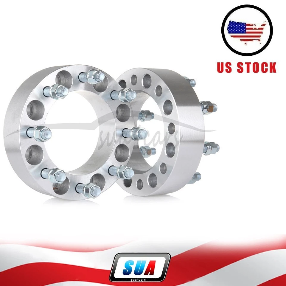 2P 2" 8x6.5 to 8x6.5 Wheel Spacers For 2009 Chevrolet Avalanche Express 3500 Foto 1 de 4