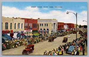 Street Scene Rocky Ford CO Colorado Postal Desfile Feria Día I7 - Imagen 1 de 3