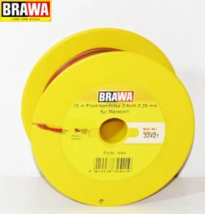 Brawa 32421 cable de cinta 0,25 mm² dos hilos 25 m anillo rojo/marrón (1 m - 1,08 €) - NUEVO - Imagen 1 de 1