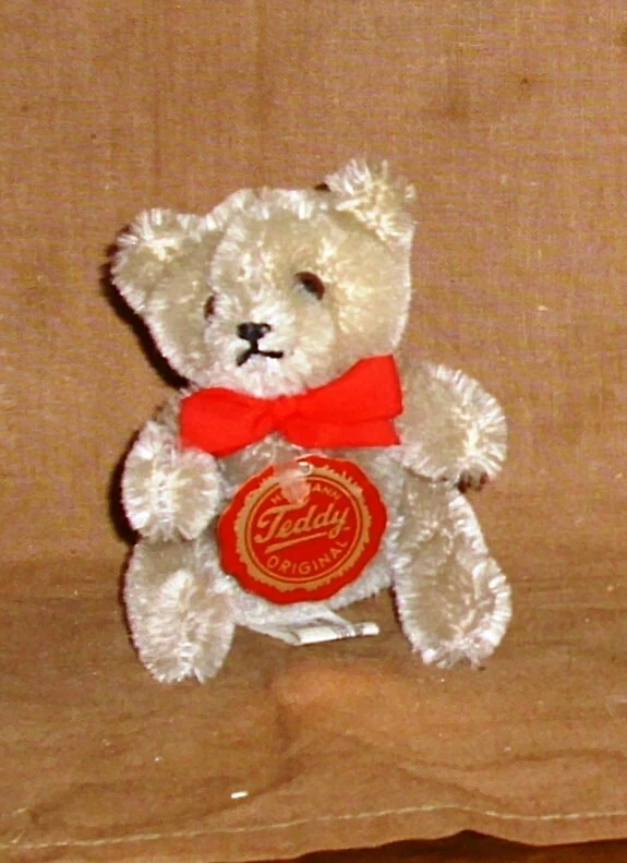 Teddy-Hermann Hirschaid-80iger-11cm-hart gestopft-grau-Zustand 1 - Bild 1 von 4