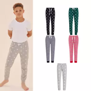 SF Mini Kids Cuffed Lounge Pants SM085 - Children Pyjama Nightwear Trousers - Picture 1 of 27