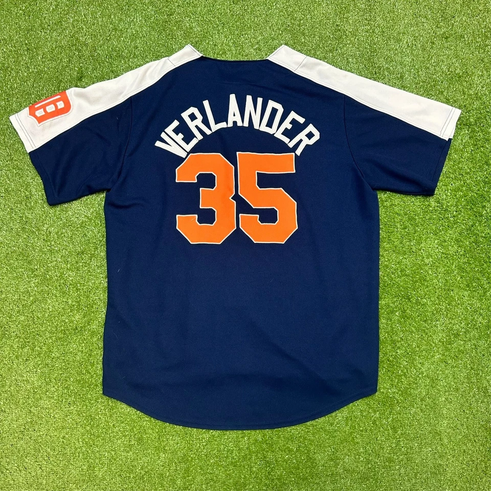 Detroit Tigers Justin Verlander Y2K Embroidered Jersey Men's Size Large Fit - Image 1 of 4