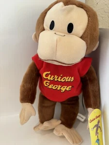 Curious George Plush Monkey 12” Stuffed Animal Toy Red Shirt - Picture 1 of 4