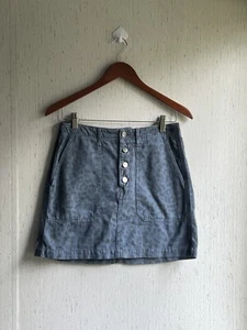 Sundry Minirock Leopardenmuster Stone Wash Blau Rock 28 - Bild 1 von 8