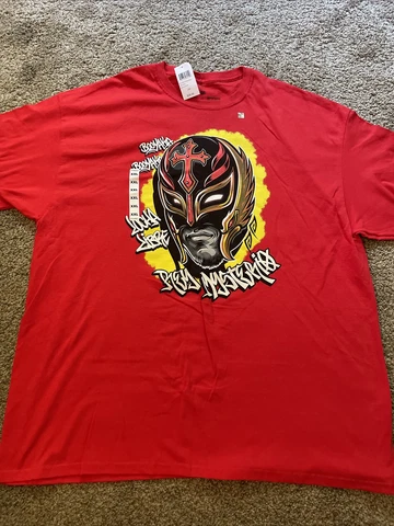 WWE Rey Mysterio “Lucha Libre” RED T-Shirt Men’s Sz XXL 2XL WWF NEW NWT Cover