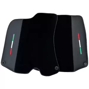 Black Floor Mats For Ferrari Portofino 2018-2023 With Leather AutoWin Brand - Picture 1 of 3