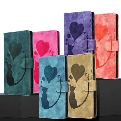 Leather Love Cat Wallet Phone Case For iPhone 11 12 13 14 15 Pro Max XS XR 7 8 - Image 1 of 4