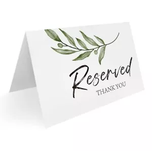 20 Pack Reserved Signs for Wedding 4X6 Inch Reserved Table Signs Greenery Tab... - Picture 1 of 4