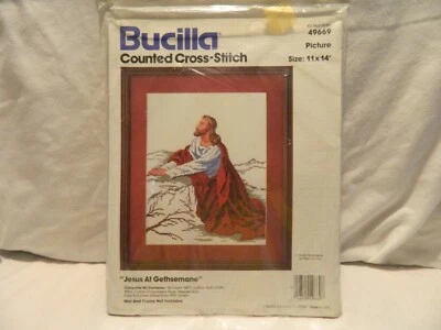 C-25 NUEVO KIT PUNTO DE CRUZ CONTADO BUCILLA “JESÚS EN GETSEMANÍ” Foto 1 de 4