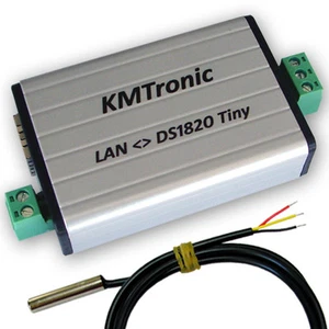 KMtronic LAN DS18B20 WEB Digital Temperatura Monitor 1 Sensor (1 meter Cable) - Picture 1 of 1