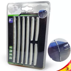 8x PROTECTORES ADHESIVOS DE PUERTA COCHE PLATA CAR DOOR GUARD PROTECTOR MARCO - Imagen 1 de 2