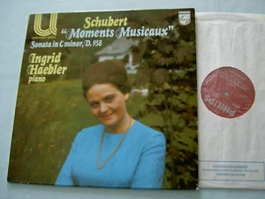 SCHUBERT "Moments Musicaux"/Sonata in C minor Haebler vinyl LP - Picture 1 of 3