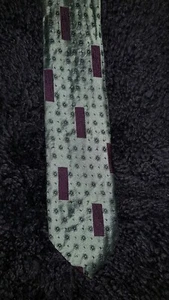 Krawatte Schlips von Hugo Boss 100 % Seide Grün-braun Oldschool - Bild 1 von 6