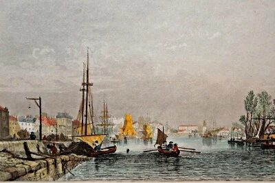 Vue de Nantes Jules Noël lithographie originale XIXe - Photo 1/4