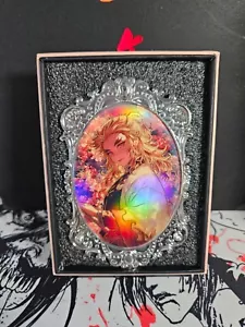Kyojuro Rengoku Diamond Card Demon Slayer Heavy Thick Metal Silver Gold Accent - Bild 1 von 4
