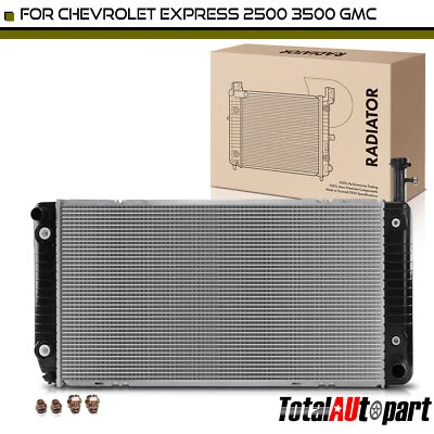 Radiador com refrigerador de óleo para Chevrolet Express 2500 3500 GMC Savana 2500 4.8L 6.0L - Imagem 1 de 4
