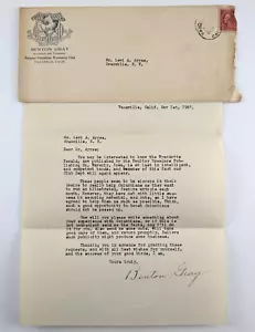 Vordruckbrief 1927 mit Brief National Wyandotte Chicken Club Vacaville CA - Bild 1 von 5