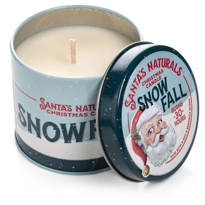 Vela Santa's Naturals 9 oz - Otoño de nieve - Invierno fresco aroma de nieve Navidad Foto 1 de 2