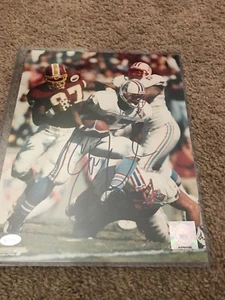 Eddie George Signed Houston Oilers 8x10 Photo Mounted Memories - Picture 1 of 3